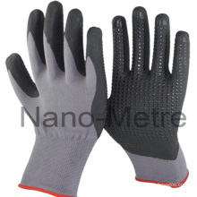 NMSAFETY Nylon- und Spandex-Futter getauchtes Mikroschaum-Nitril mit Nitril-Punkten auf dem Handschuh für die Innenhand